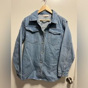Leela & Lavender Casual Denim Shirt Jacket Women’s Size Small